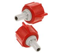 Warmhm 2pcs Red Plastic Soda Maker Bib Connector Adapter 3/8" Barb Reusable Bag Adapter for Carbonated Water Machine Juice Milk Beverage