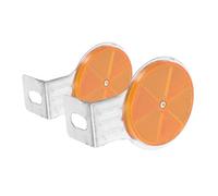 Warmhm 2pcs Reflective Road Markers Heavy Duty Plastic Reflectors for Driveway Traffic Warning Signs with Pre Drilled Night Visibility