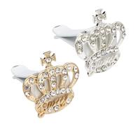 Warmhm 2pcs Rhinestone Shape Car Air Vent Clip Aromatherapy Diffusers with Metal Material and Sparkling Design for Auto Dashboard Decoration, Gift for Trip