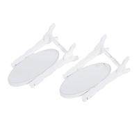 Warmhm 2pcs Scale Small Freestanding Desk Vanity for Dollhouse Accessories White Vintage Style Compact Doll House Furniture