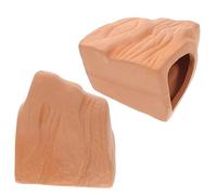 Warmhm 2Pcs Shrimp Hiding Cave Natural Fish Hideout for Aquariums Fish Tank Accessory for Shelter Play Durable Ornament for Betta Cichlids Enhances Aquatic