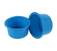 Warmhm 2pcs Silicone Wax Warmer Pot Liners Reusable Wax Melt Bowl Inserts 4.72"x2.55" No Mess Design and Mixing Powders Easy Release Blue