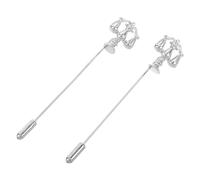 Warmhm 2pcs Silver Balance Scale Lapel Pins for Lawyers and Judges - Alloy Justice Scale Brooches for Men’s Suits, Formal Jacket Accessories
