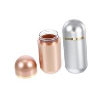 Warmhm 2pcs Small Travel Pill Organizer Bottles with Sealed Caps for Capsules and Powder Dispensing Portable Medicine Storage Containers for Home Office and Travel Use