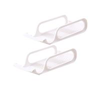 Warmhm 2Pcs Stackable Refrigerator Storage Racks for Bowls Vegetables and Drinks Organizer Basket White Cold Storage Container for Neat Fridge and Pantry