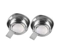 Warmhm 2pcs Stainless Steel Funnel Multifunctional Funnels for Filling Bottles Kitchen Cooking Oil Filter Kitchen Canning Wide Mouth Opening Silver