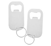 Warmhm 2pcs Stainless Steel Key Chain Bottle Opener for Beer and Beverage Caps Compact Portable Openers for Kitchen Bar Restaurant Use and Easy to Use
