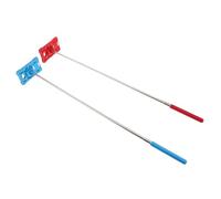 Warmhm 2pcs Telescopic Parking Payment Rod with Card Holder Extendable Swiping Stick for Easy Toll Booth and Community Gate Access Multifunctional Vehicle Payment Tool Red and Blue