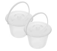 Warmhm 2pcs Thickened Plastic Urine Container with Graduated Markings - Large Capacity Chamber Pot for Seniors and Bedridden Patients - Portable Medical Urinal Jug for Home and Hospital
