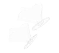 Warmhm 2pcs Transparent Acrylic Napkin Holder Compact Square Tissue Dispenser for Desk Dining Table and Office Countertop Easy-Access Desktop Tissue Stand with Sleek Modern Design