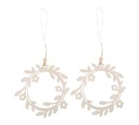 Warmhm 2PCS Wooden Wreath Frames Unfinished Hoop Rings for DIY Floral Door Hanger Crafts Nordic Style Wall Decor and Table Accents Easy No Tool Installation for Home and Seasonal