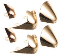 Warmhm 3 Pairs High Heels Tip Guards Decorative Metal Caps for Pointed Shoes Easy Installation Protector for Fashion Repair for Outdoor Use and Uneven Floors