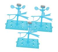 Warmhm 3 Sets Wind Science Experiments Stem Classroom Supplies Weather Science Kit Wind Measurement Tools Weather Experiment Kit Blue