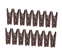 Warmhm 300PCS Mini Wooden Clips Brown Multi Purpose Photo Holders Craft Pegs for Memo Notes Cards Display Party Wedding Decoration