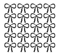 Warmhm 30pcs Black Acrylic Bow Drink Markers for Party Cups and Beverage Containers, Easy to Attach and Organize Drinks, for Birthday Party and Intimate Celebrations