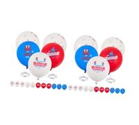 Warmhm 32 pcs July Decorative Balloons Premium Latex Party Balloon Decors with Ribbon for Independence Day Festival Celebration and Photo Props