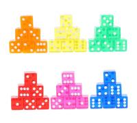 Warmhm 36pcs Acrylic Dice Set Rounded Corner Game Dice for Board Games Math Teaching Props Educational Activities Party Entertainment