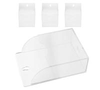 Warmhm 3pcs Acrylic Ice Scoop Holder for Countertop or Wall Mount, Protects Metal Scoops from Scratch and Avoids Accidents, Suitable for Cafe and Bar Use with Rounded Corners and Polished