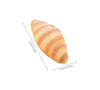 Warmhm 3pcs Artificial Bread Decoration Lightweight Realistic Fake Loaf and Croissant Props for Bakery Display Window Decoration and Photography Scenes