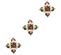 Warmhm 3pcs Baroque Cross Brooch Pin for Women Elegant Clothing Accessory with Pearl Inlay for Jackets Coats and Special Occasions Corsage Brooch for and Celebrations