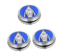 Warmhm 3pcs Box Retro Catholic Rosary Box for Holy Items Desktop Decor Storage Case for Small Keepsakes