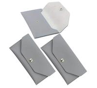 Warmhm 3pcs Cash Envelope Wallet Pure Pu Wallet Snap Button Thin Clutch Money Purse Organizer for Cash and Receipts Budget Management Coin Purse