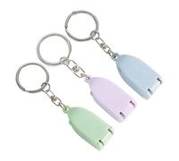 Warmhm 3pcs Cute Cartoon Folding Nail Clipper Set for Women Portable Manicure Tools Key Ring Adorable Multi-Color Design