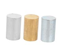 Warmhm 3pcs Density Cylinders Set Copper Iron Aluminum Gravity Cylinders for Physics Science Experiments School Lab Volume Testing and Specific Gravity Investigation