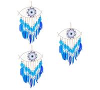 Warmhm 3pcs Elegant Evil Eye Dream Catcher Home Decor for Bedroom Living Room