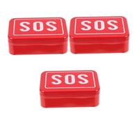 Warmhm 3pcs Kit Medicine Box for Home Portable Medical Bag Capacity Storage Case Sturdy Tinplate Organizer