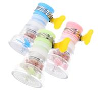 Warmhm 3pcs Kitchen Faucet Water Filter Purifiers Swivel Tap Extender with Fine Filter for Sink Easy Installation Splash Design Water Saving for Home Use