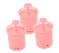 Warmhm 3pcs Manual Facial Cleansing Foamer Bubble Maker Cleanser Foaming Tool for Face Wash Skincare Pink