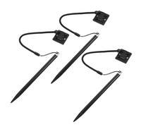 Warmhm 3pcs Metal Resistive Screen Stylus Pens with Spring Lanyard and Fixed Base Anti-loss Touch Screen Writing Stylus for Car Navigation Pos Tax Printer Compatible with Resistive