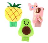 Warmhm 3pcs Plush Fruit Slap Wrist Bands for, Soft Cartoon Avocado Pineapple Deer Slap Bracelets, Friendly Snap Wristbands Accessories