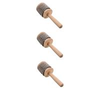 Warmhm 3pcs Portable Cabasa for Compact Handheld Percussion Instrument Great Sound Quality Safe Materials Encourages Cognitive Play and for Music Learning