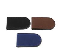 Warmhm 3pcs Pu Leather Wallet Money Clip Slim Design for Men Women Solid Colors Like Blue Brown Black Card Organizer Cash Holder for Everyday Use