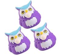Warmhm 3Pcs Purple Owl Squeeze Stress Relief Portable Small Pressure Relief Novelty Cartoon Animal for and Adults