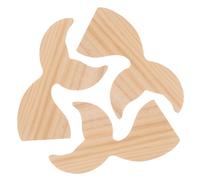 Warmhm 3Pcs Small Wooden Whale Tail Statues Delicate Whale Tail Figurines for Desktop Decoration Unique Party Favors Accessories Ocean Themed Decor for Weddings Events