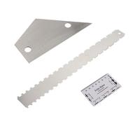 Warmhm 3pcs Stainless Steel Guitar Neck Notched Straight Edge and String Action Gauge Ruler Set for Measuring String Height and Checking Fret Wire Levelness, Suitable for Wooden Guitar