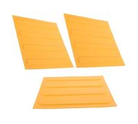 Warmhm 3pcs Tactile Paving Bricks PVC Nonslip Blind Tiles for Road Sidewalks Safe Walkway Boards Blind Pathways Floor Stickers