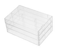 Warmhm 3pcs Transparent Plastic Cassette Tape Cases Audio Storage Boxes Compact Holders for Secure Music Tape Protection and Easy Cleaning for Collectors and Portable Use