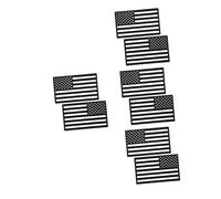 Warmhm 4 Pairs Heavy Duty American Flag Truck Window Decals Adhesive Car Stickers for Trucks Suvs Off Road Vehicles Easy Application Patriotic Side Body Stickers