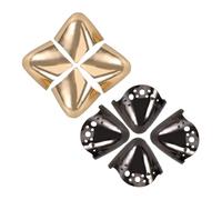 Warmhm 4 Pairs Metal Heel Tips for High Heel Shoes Protective Shoe Tip Covers Stylish Replacement Caps for Weddings and Parties