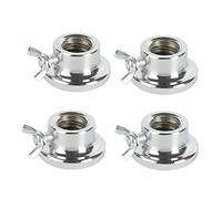 Warmhm 4 Pcs Double Barbell Collar Dumbbell Nut Buckle Screw Cap for Weightlifting Dumbbell Bars Gym Equipment Anti-slip Hex Nut for Secure Workout