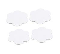 Warmhm 4 Pcs Flower Shape Blank Canvas Painting Boards Cotton Oil Paint Drawing Panels Rounded Edges for Safe Handling for Artists Hobbyists