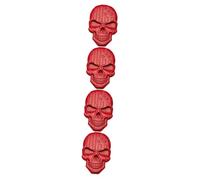 Warmhm 4 pcs Zinc Alloy USA Flag Skull Car Sticker Metal for Cars Trucks Motorcycles Scratch Cover Decal for Bonnet Door Laptop Decoration