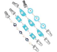 Warmhm 4 Pieces Metal Evil Eye Cardigan Clips Sweater Shawl Cinch Clips Decorative Clothing Brooch Pins Set for Women’S Shirt Collar Accessories