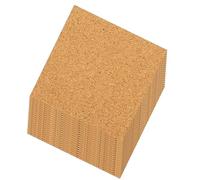 Warmhm 40pcs Self-Adhesive Cork Boards Squares 4 Inch for Wall Decor and Kitchens, Soundproofing Cork Tiles with Stylish Khaki Colour, for Home and Office Use