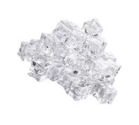 Warmhm 40pcs Simulated Ice Cubes Reusable Acrylic Ice Cubes for Bath Decor Fake Crystal
