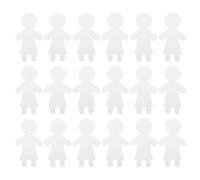 Warmhm 40pcs Unfinished White Cardboard Paper Dolls for DIY Painting Craft, Blank Boy and Girl Cutouts for Preschool Art Projects and Classroom Decoration